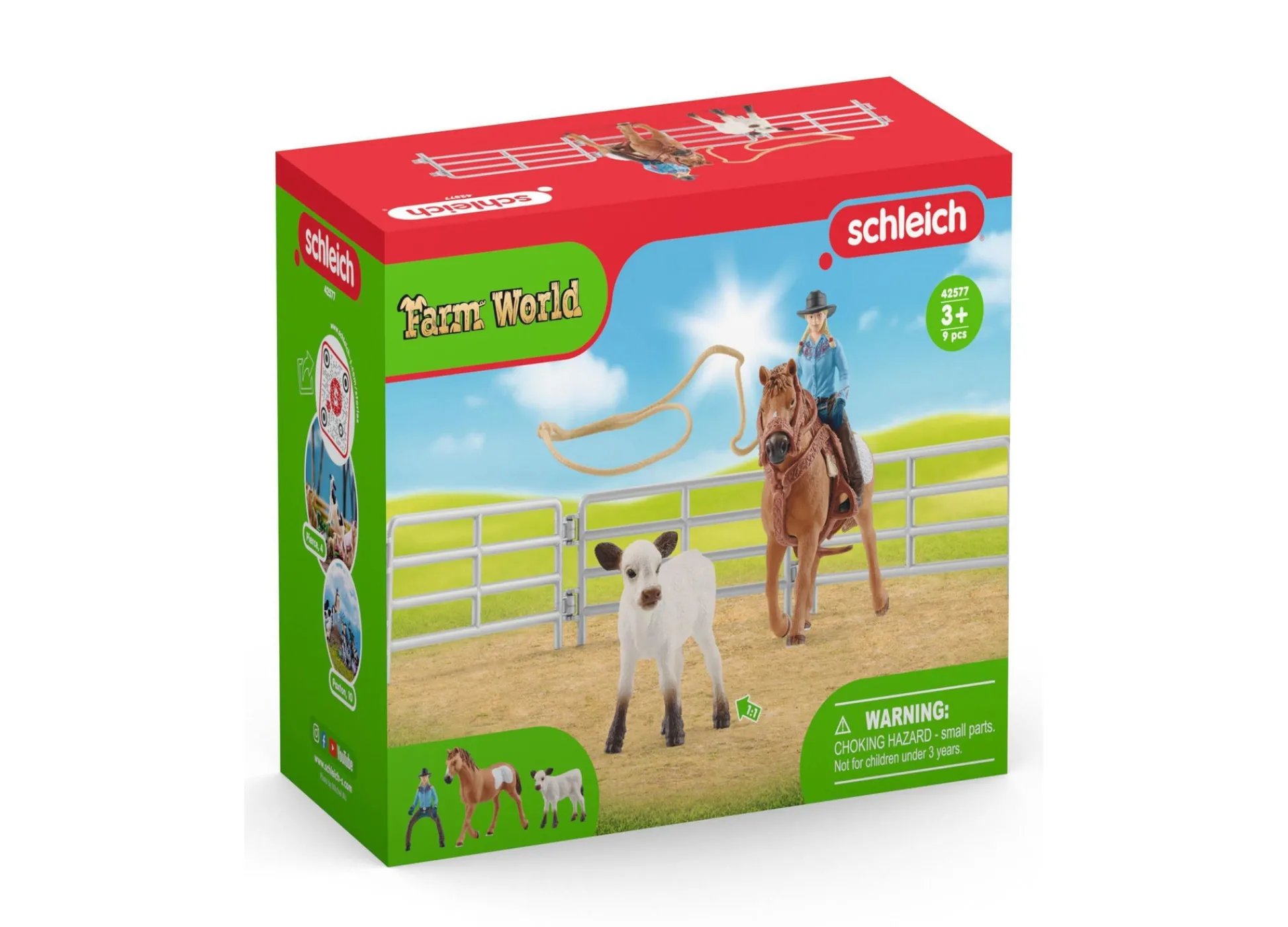 Flat River Group Schleich Farm World Cowgirl Team Roping Rodeo Playset* Animal Figures|Dress Up