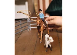 Flat River Group Schleich Farm World Cowgirl Team Roping Rodeo Playset* Animal Figures|Dress Up