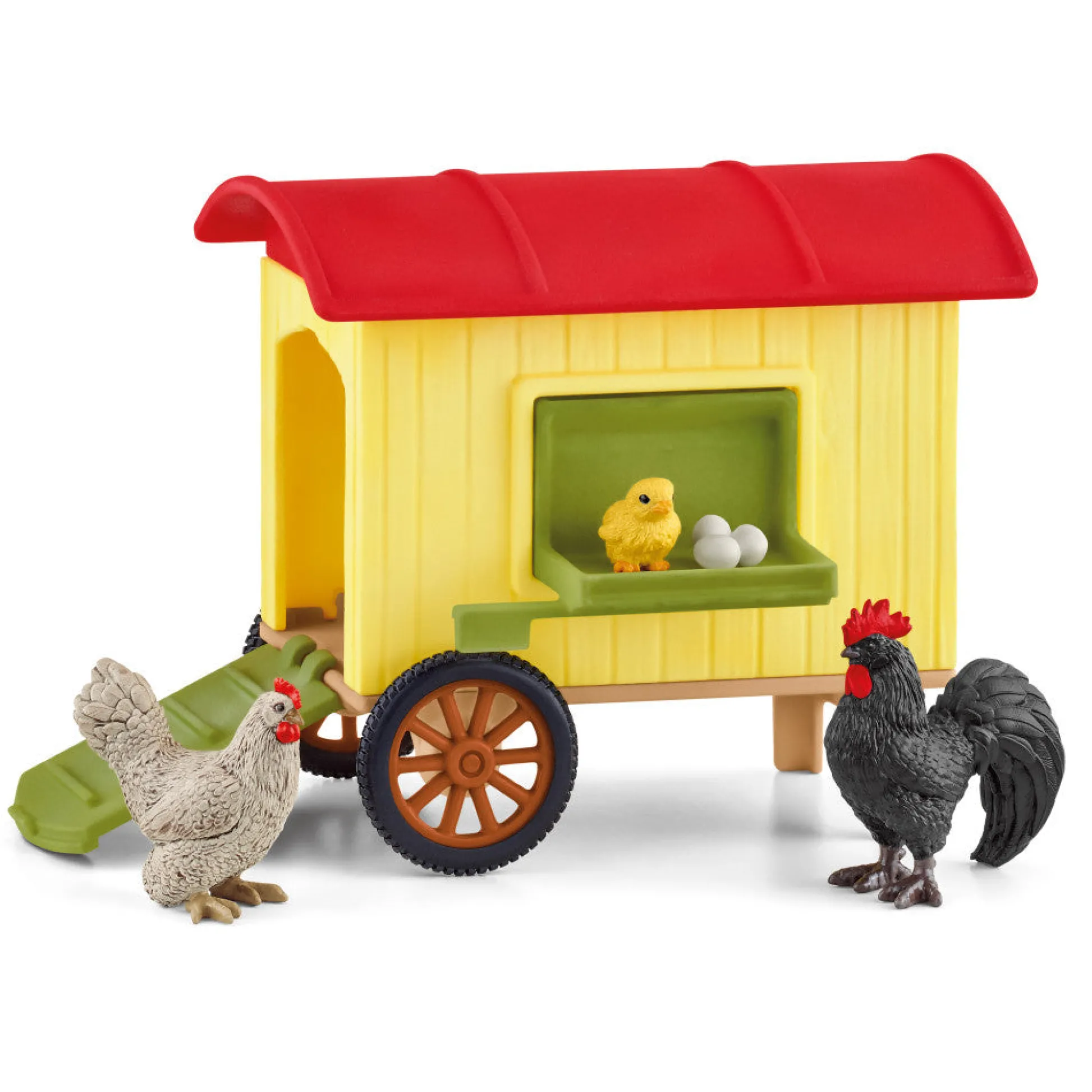 Flat River Group Schleich Farm World Mobile Chicken Coop Playset - Exclusive Toy Set for Kids Age 3+* Animal Figures|Social & Emotional Skills