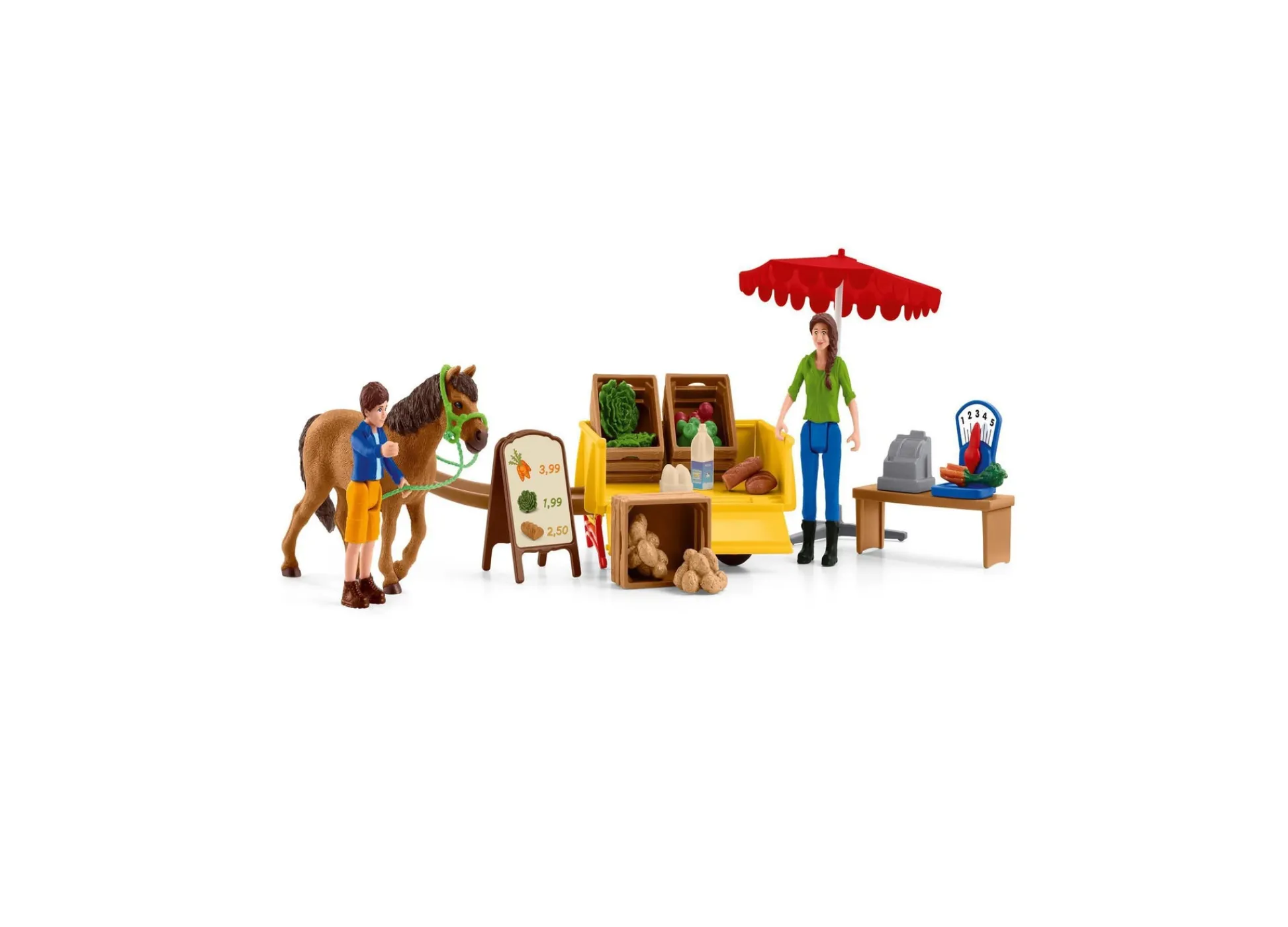 Flat River Group Schleich Farm World Sunny Day Mobile Farm Stand Playset* Animal Figures|Dress Up