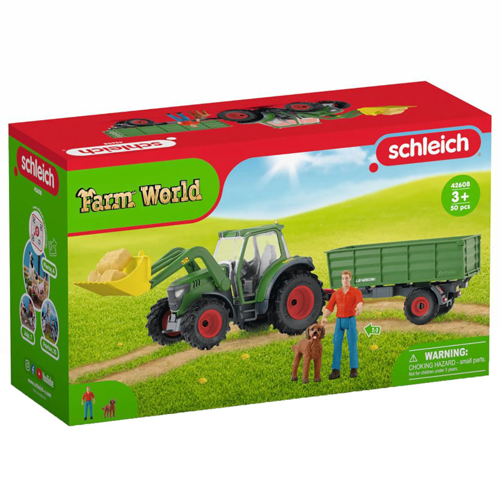 Flat River Group Schleich Farm World Tractor with Trailer - 8-Piece Playset* Playsets & Vehicles