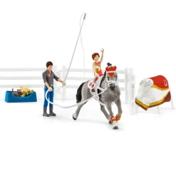 Flat River Group Schleich Horse Club: Mia's Vaulting Set - 18 Piece Equestrian Playset* Animal Figures|Dress Up