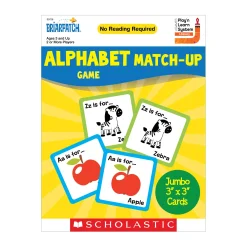 AreYouGame Scholastic Alphabet Match-Up Game - Early Literacy Booster* Preschool Education Toys & Activities