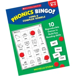 Educators Resource Scholastic Phonics Bingo for Kids - Long & Complex Vowels* Preschool Education Toys & Activities