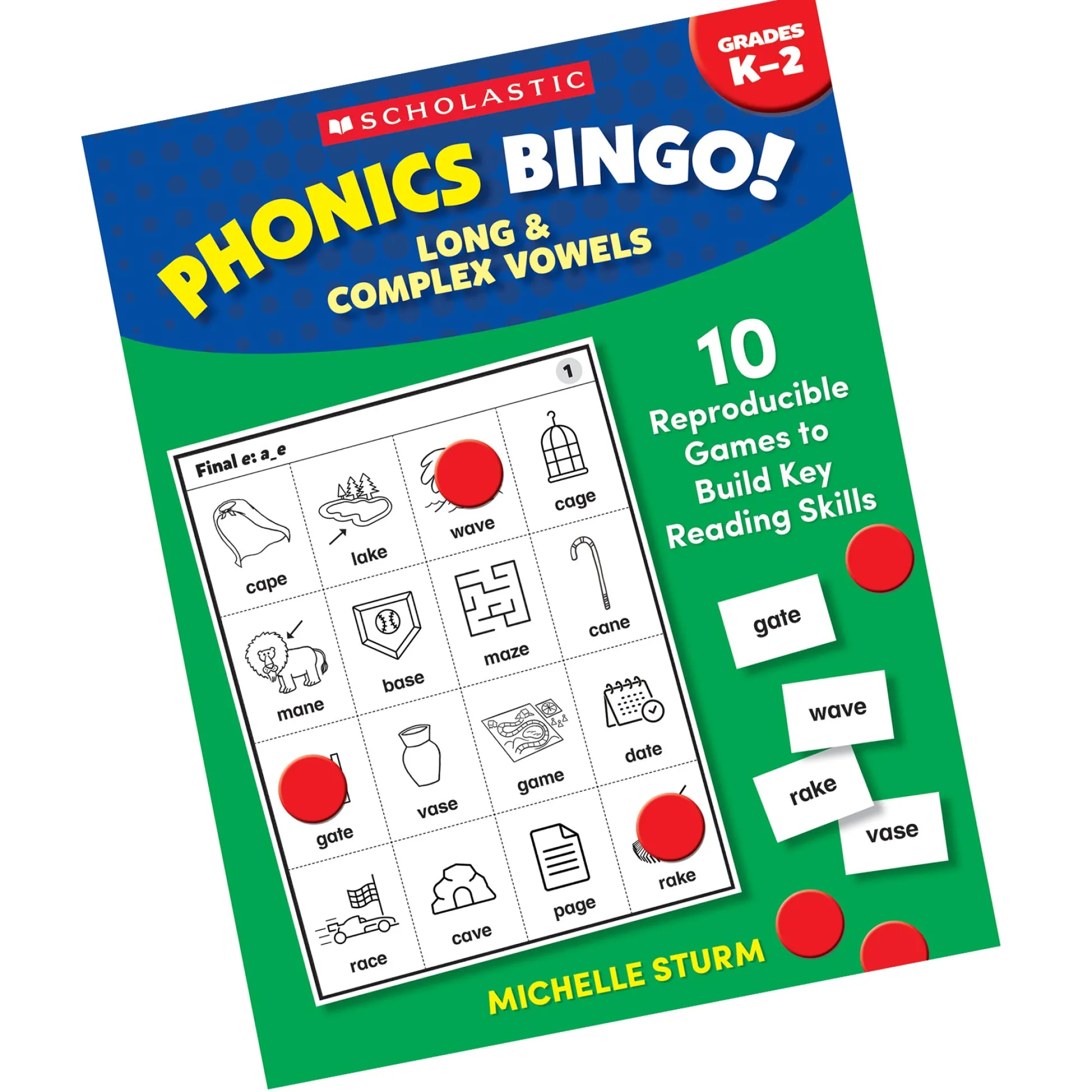 Educators Resource Scholastic Phonics Bingo for Kids - Long & Complex Vowels* Preschool Education Toys & Activities