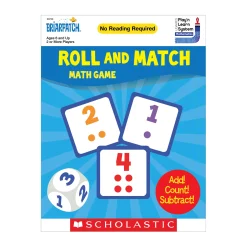 AreYouGame Scholastic Roll and Match Math Game - Dice and Number Fun* Dice, Roll & Write Games