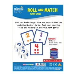 AreYouGame Scholastic Roll and Match Math Game - Dice and Number Fun* Dice, Roll & Write Games