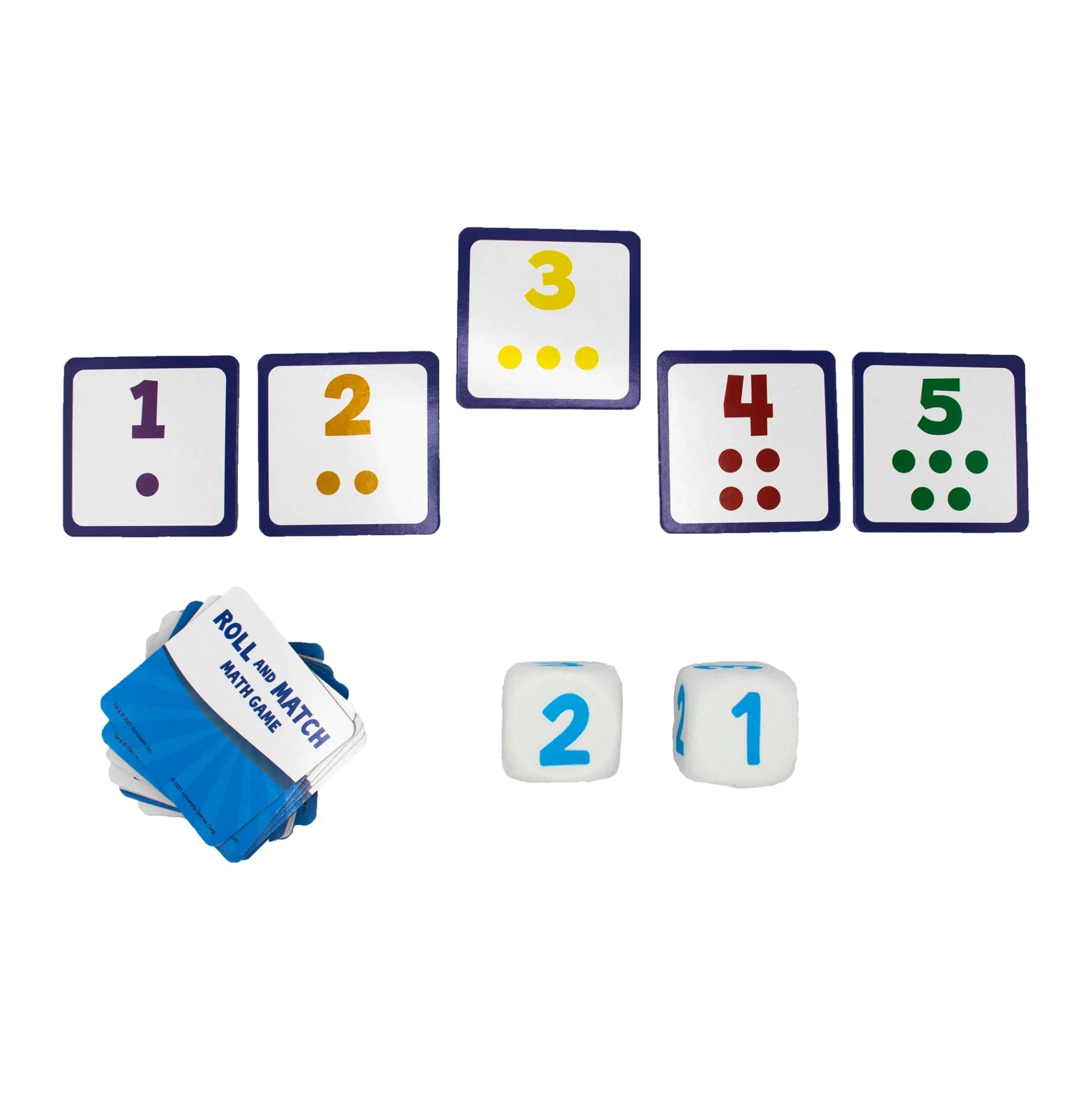 AreYouGame Scholastic Roll and Match Math Game - Dice and Number Fun* Dice, Roll & Write Games