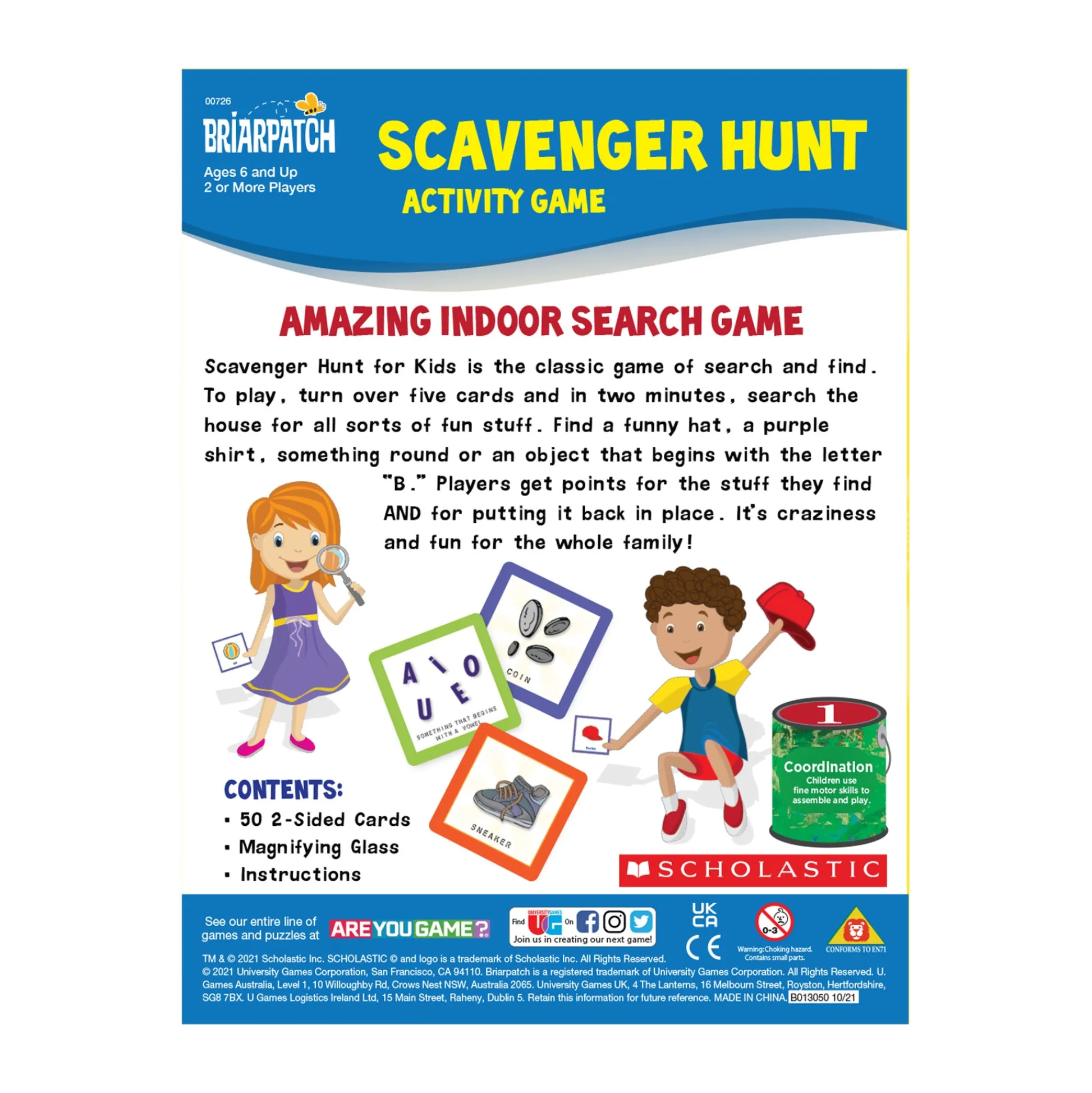 AreYouGame Scholastic Scavenger Hunt Indoor Family Game by Briarpatch* Family & Entertainments Games