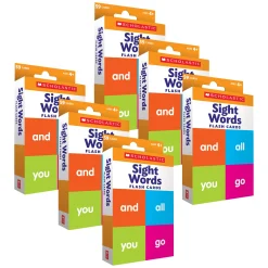 Educators Resource Scholastic Teaching Solutions Flash Cards - Sight Words Set for PK-3, 6 Packs* Preschool Education Toys & Activities