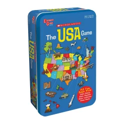 AreYouGame Scholastic USA Geography Showdown - Educational Card Game in a Tin* Card Games
