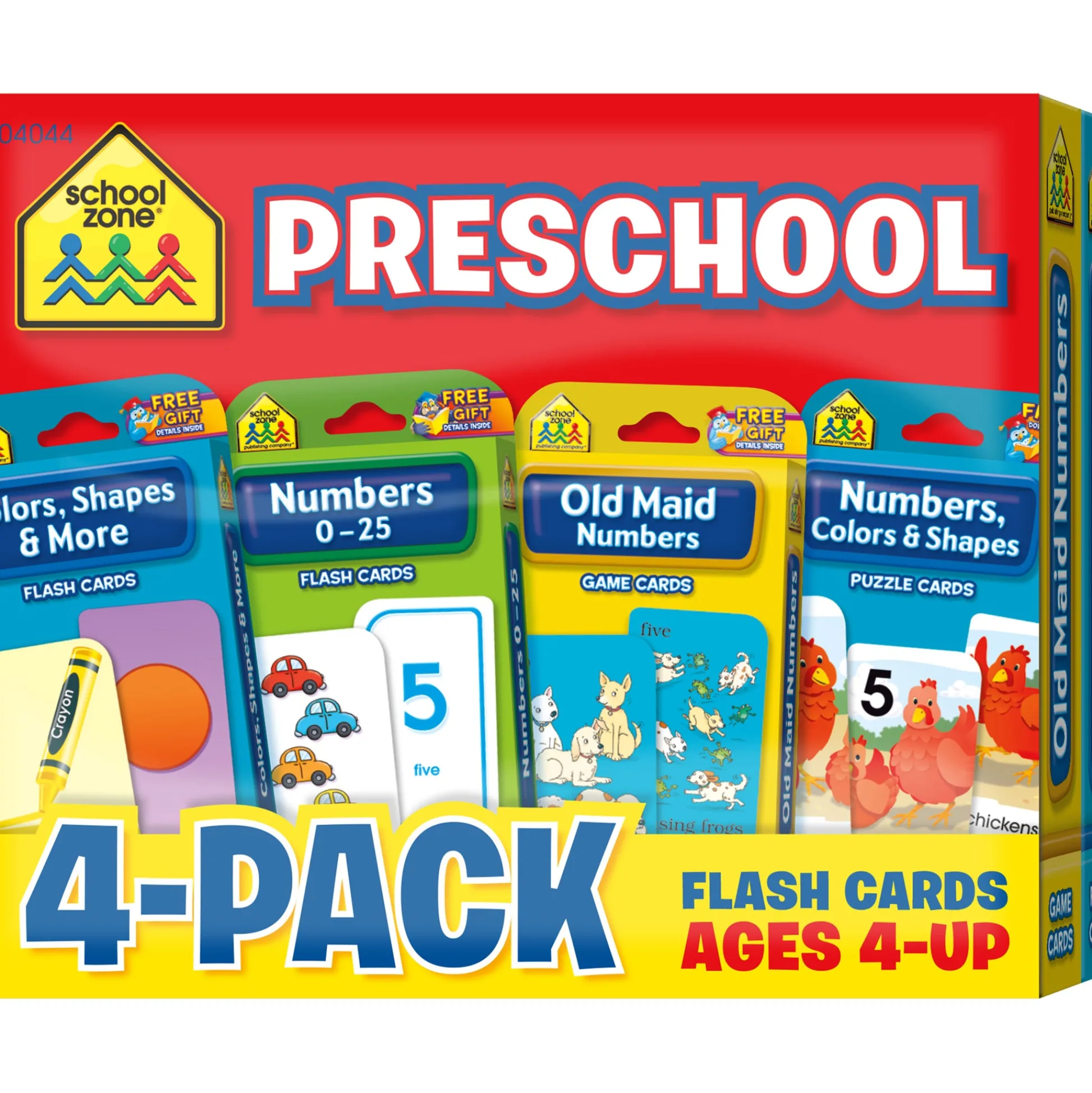 Educators Resource School Zone Preschool Learning Flash Cards - 4-Pack Educational Set* Preschool Education Toys & Activities