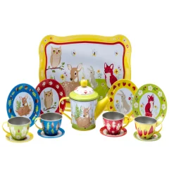 Flat River Group Schylling Forest Friends Tea Time Playset - Vintage Animal Motif* Kitchens & Play Food|Social & Emotional Skills