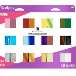 Flat River Group Sculpey Premo Polymer Clay Multipack - 24 Color Assortment, Oven Bake* Clay, Dough & Sand Art