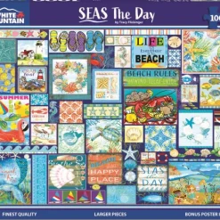 Calendar Holdings, LLC Seas The Day Beach Themed Jigsaw Puzzle - 1000 pc* Puzzles