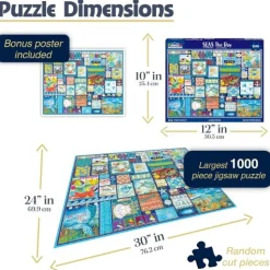 Calendar Holdings, LLC Seas The Day Beach Themed Jigsaw Puzzle - 1000 pc* Puzzles