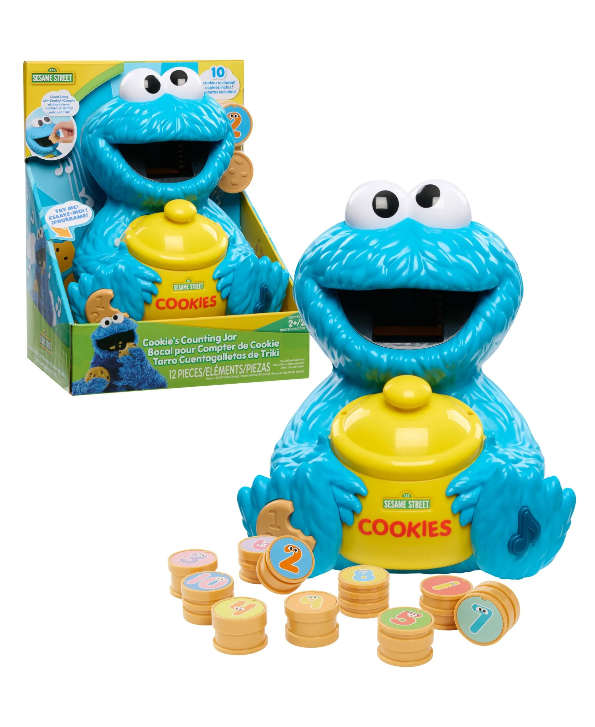 Macy's - Supplier Sesame Street Cookie Monster's Counting Jar - Interactive Learning Toy with Sounds and Phrases* Preschool Education Toys & Activities|Preschool Pals