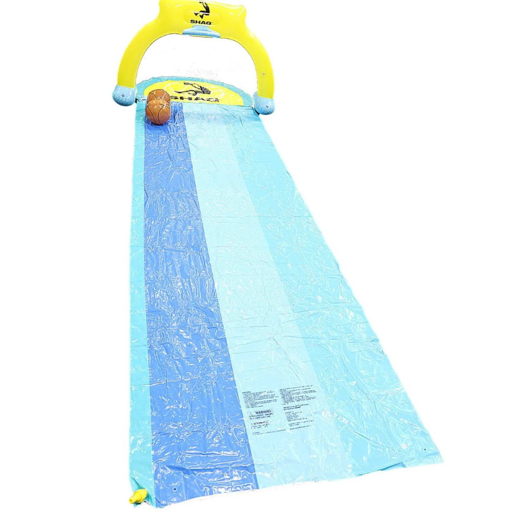 The Distribution Solutions SHAQ Triple Water Slide with Splash Pool & Inflatable Boards* Swimming Pools & Water Toys