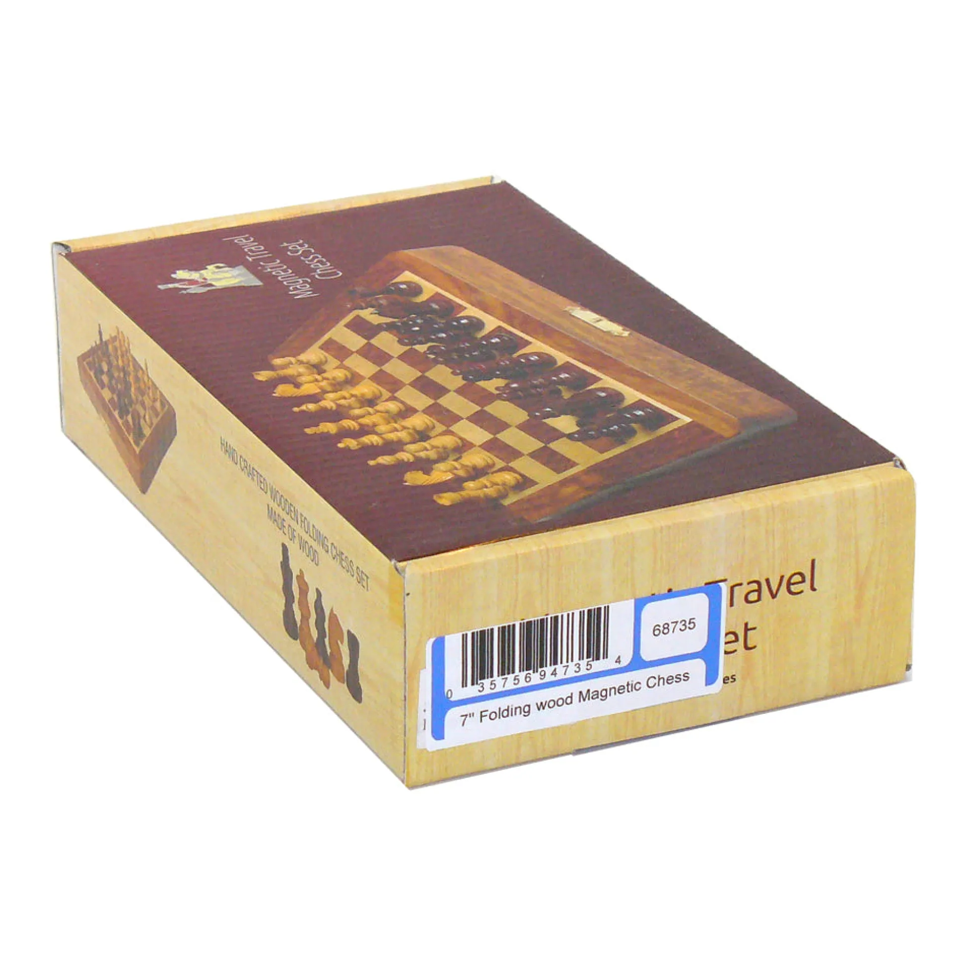 AreYouGame Sheesham & Maple Magnetic Folding Travel Chess Set, 7"x3.5"* Board Games|Role-Playing Games