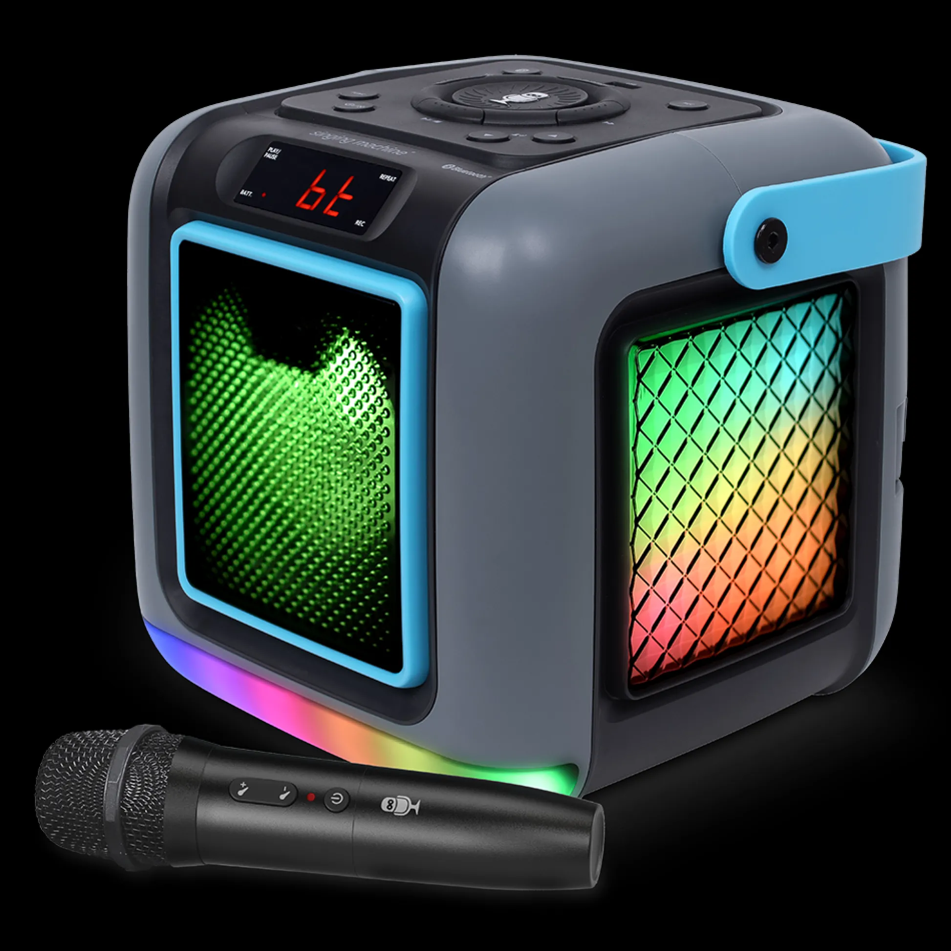 Singing Machine Cube Portable Bluetooth Karaoke System with 22 Voice Effects and LED Light Show* Karaoke Machines & Accessories|Electronics