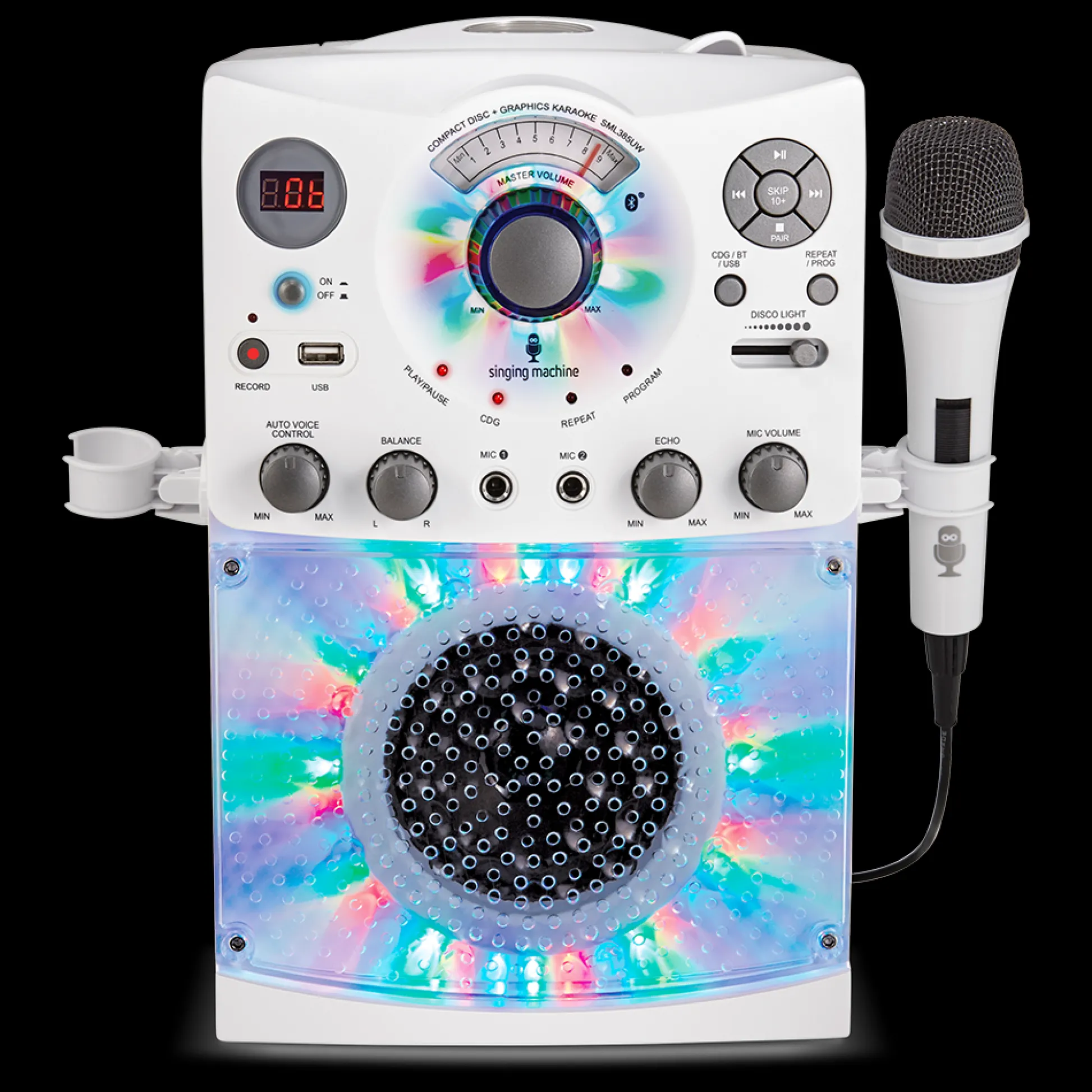 Singing Machine Portable Bluetooth Karaoke Machine with Wired Microphone and LED Disco Lights* Karaoke Machines & Accessories|Electronics