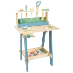 Flat River Group Small Foot Wooden Toys - Premium Nordic Workbench - Gender-Neutral Colors* Tools & Workshops|Dress Up