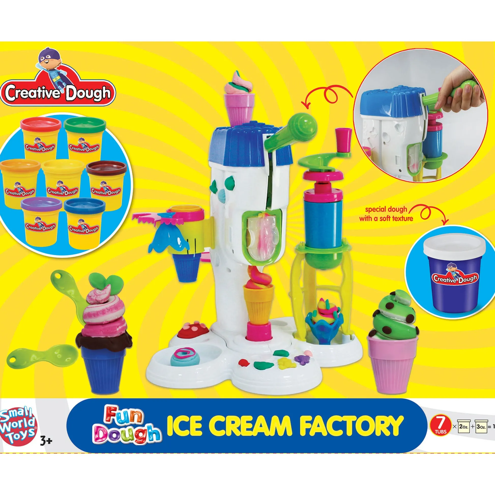 Educators Resource Small World Toys Creative Dough Ice Cream Factory Activity Set* Clay, Dough & Sand Art