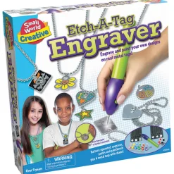 Educators Resource Small World Toys Creative Etch-a-Tag Engraver Craft Kit* Crafts & Activities