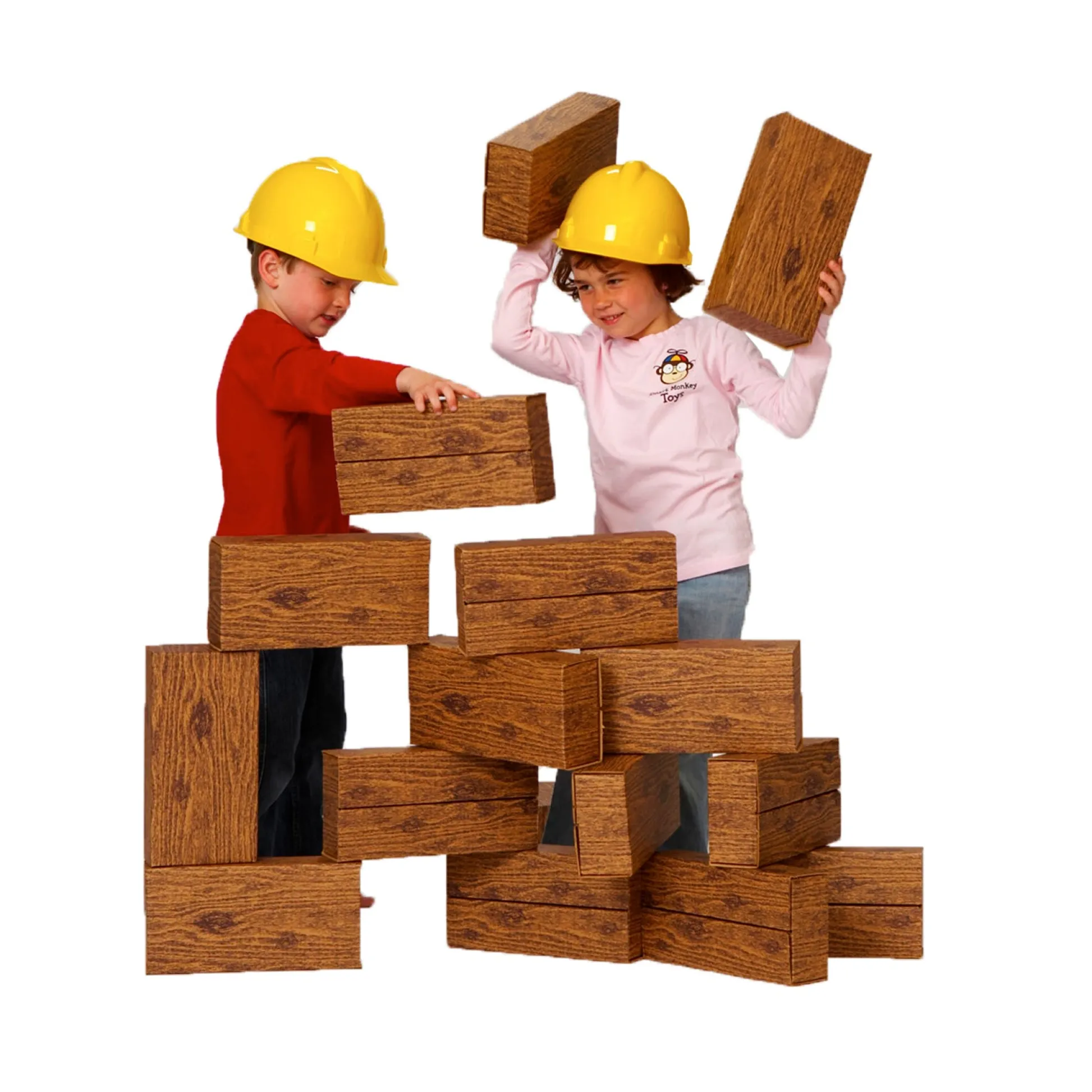 Educators Resource Smart Monkey Toys ImagiBRICKS 24-Piece Giant Building Block Set* Wood & Jumbo Blocks