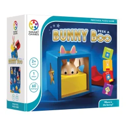 AreYouGame SmartGames Bunny Peek A Boo Wooden 3D Puzzle - 60 Challenges* Puzzles|Preschool Education Toys & Activities