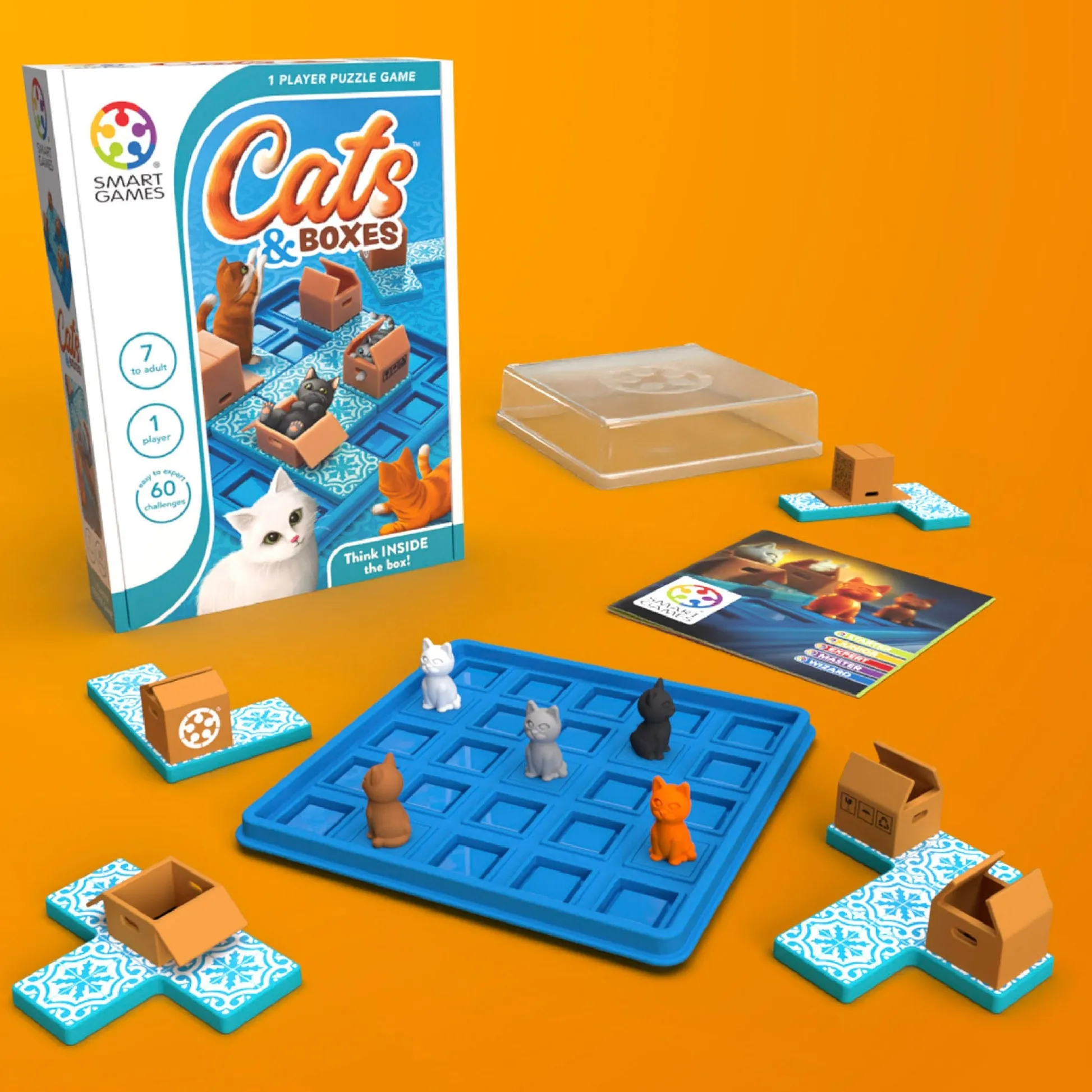Educators Resource SmartGames Cats & Boxes Interactive Puzzle Game - 60 Challenges* Puzzles