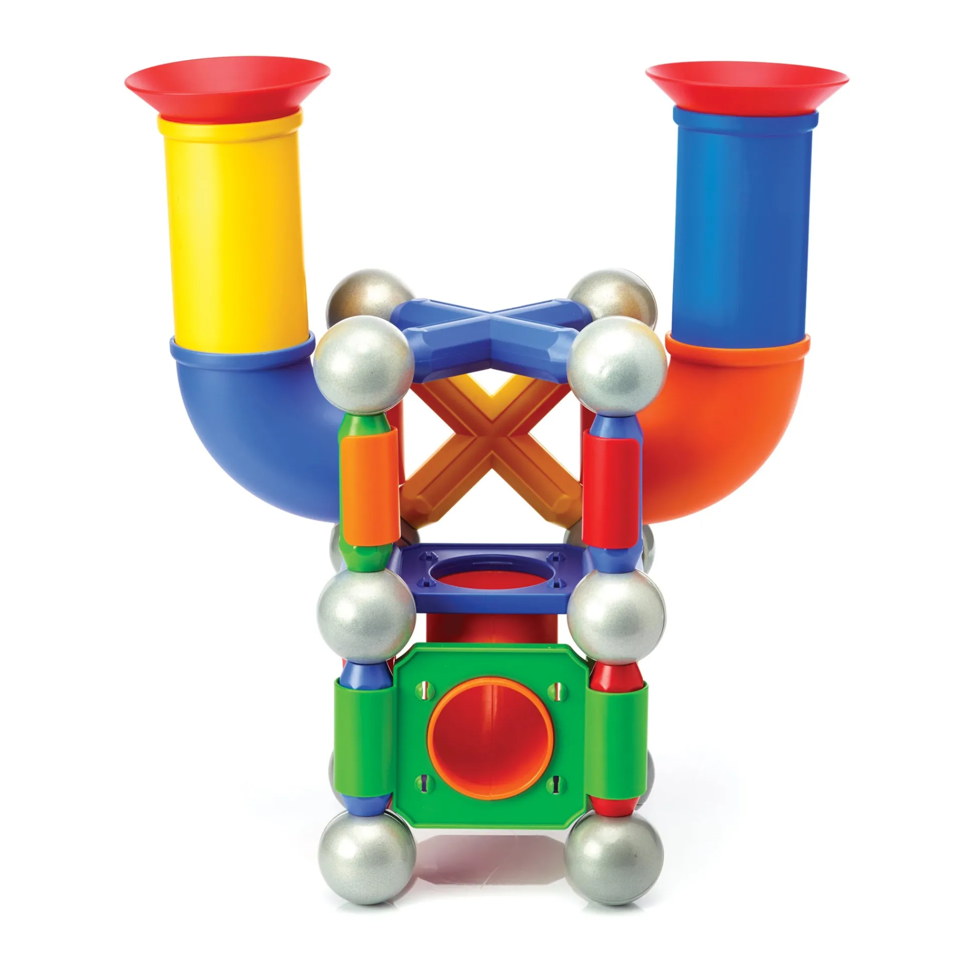 Educators Resource SmartMax 74-Piece Magnetic Discovery Mega Ball Run Set* Magnetic Tiles & Building Sets