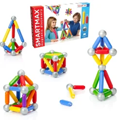 Educators Resource SmartMax 42-Piece Magnetic Discovery Set - Educational Construction Toy* Magnetic Tiles & Building Sets