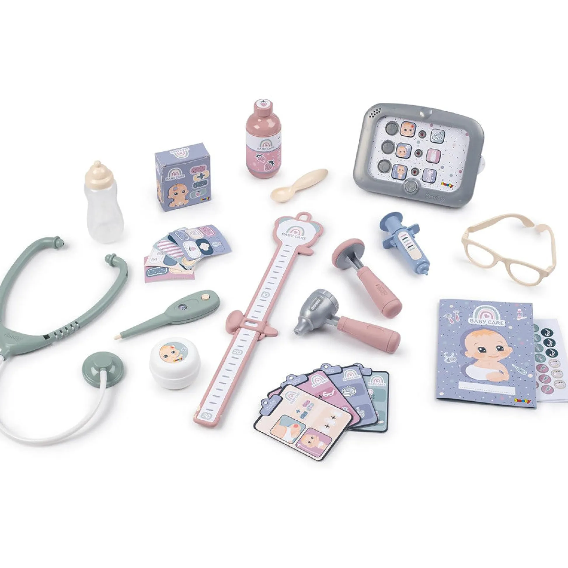 Flat River Group Smoby Baby Childcare Center Playset - Pastel with 24 Medical Toy Accessories, for Kids Age 3+* Tools & Workshops|Dress Up