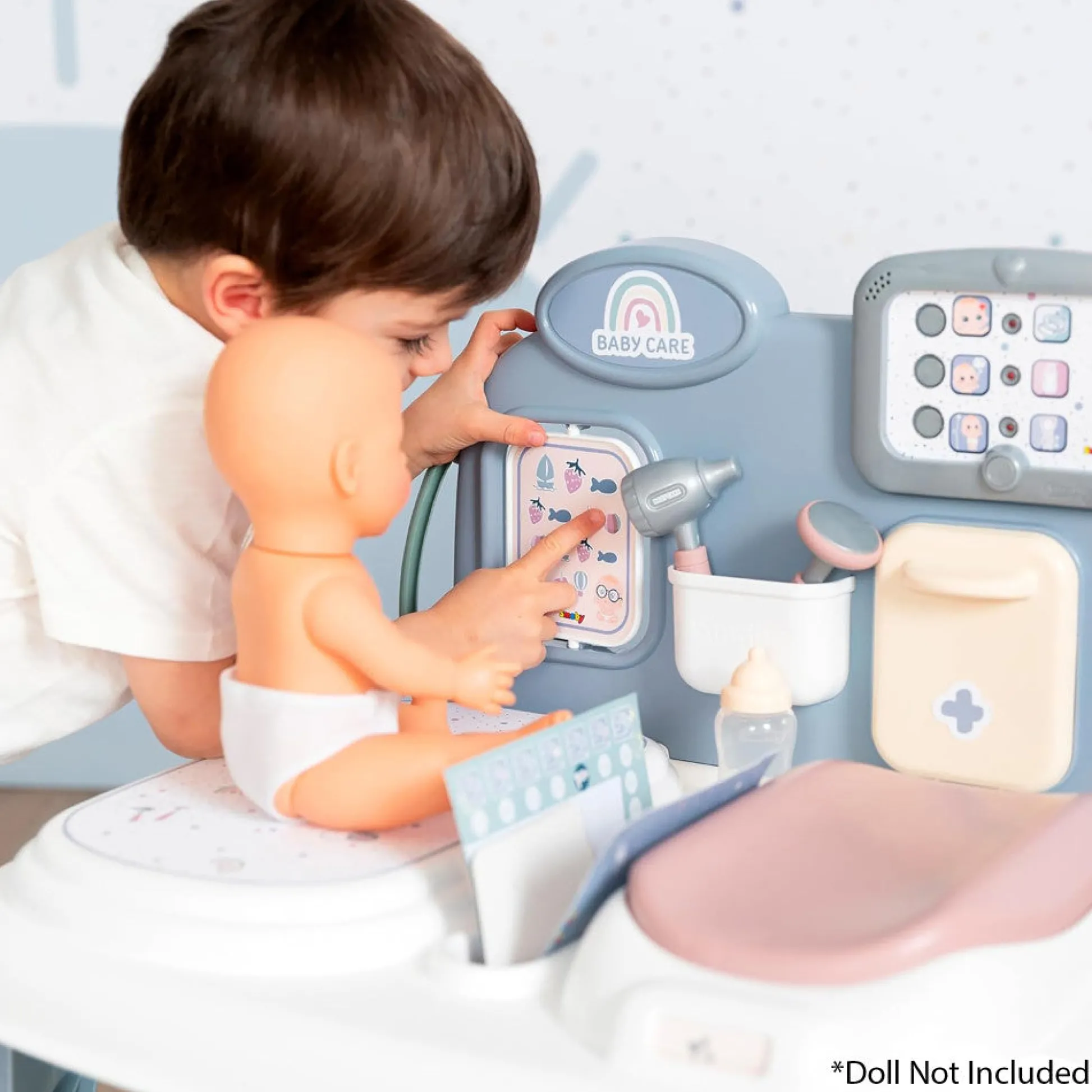 Flat River Group Smoby Baby Childcare Center Playset - Pastel with 24 Medical Toy Accessories, for Kids Age 3+* Tools & Workshops|Dress Up