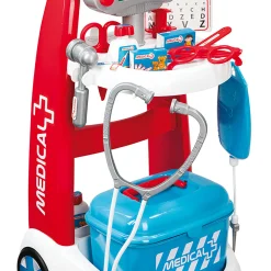 Flat River Group Smoby Doctor's Trolley Playset - Red-White-Blue with 16pc Medical Accessories* Tools & Workshops|Dress Up