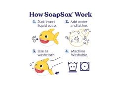 Macy's - Supplier SoapSox Baby Shark Bath Toy Sponge ‚Äì Fun and Educational Bath Companion* Preschool Pals|Bath Toys