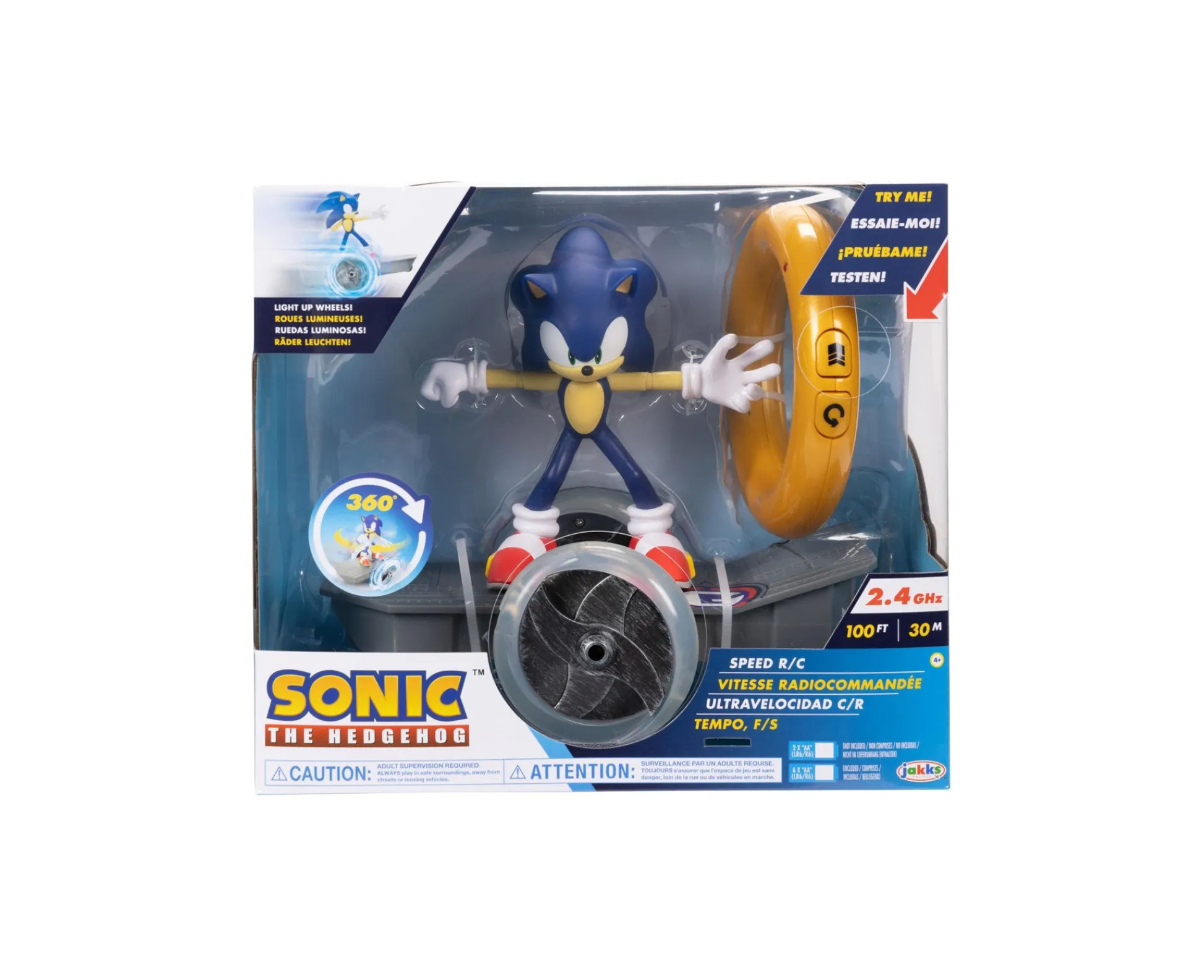 Macy's - Supplier Sonic The Hedgehog Speed RC - 6-Inch Detachable Figure - Gold Ring Controller* Rc Cars & Flight