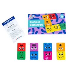 Educators Resource Spark & Wow Emotions Dominoes - Expressive Play Set - 28 Pieces* Dominoes & Tiles Games|Social & Emotional Skills