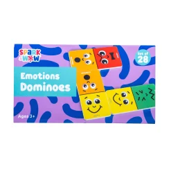 Educators Resource Spark & Wow Emotions Dominoes - Expressive Play Set - 28 Pieces* Dominoes & Tiles Games|Social & Emotional Skills