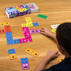 Educators Resource Spark & Wow Emotions Dominoes - Expressive Play Set - 28 Pieces* Dominoes & Tiles Games|Social & Emotional Skills