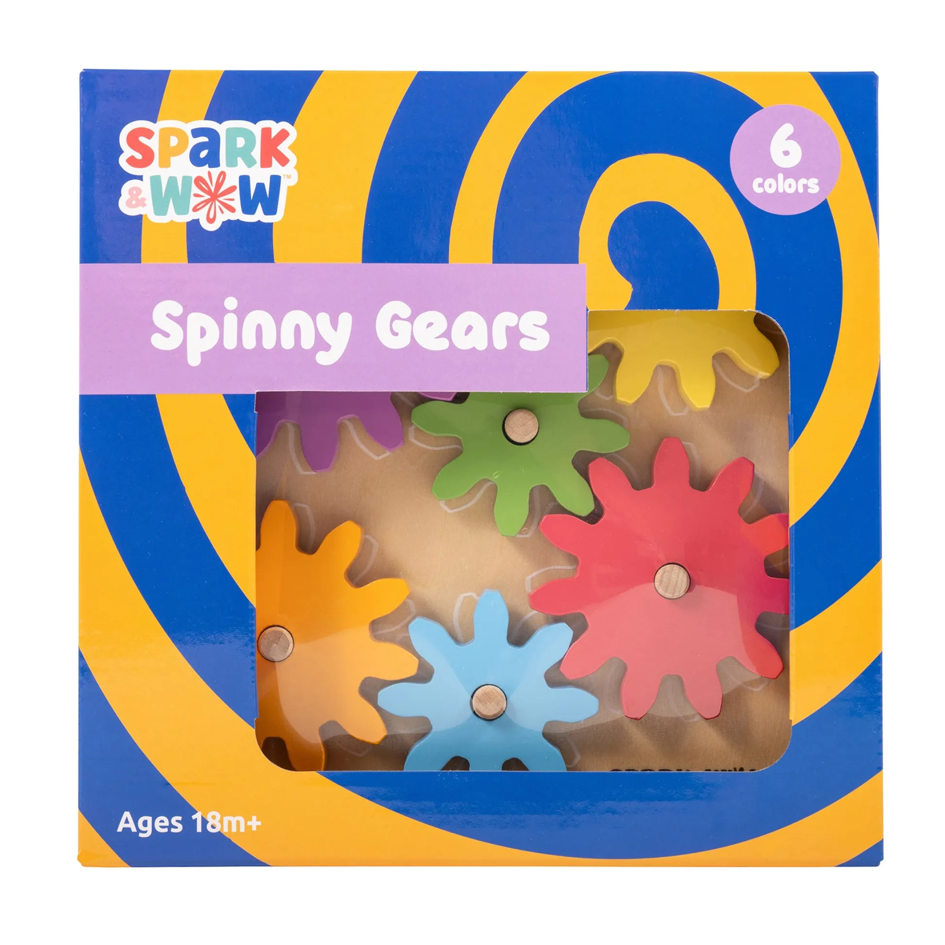 Educators Resource Spark & Wow Spinny Gears - Vibrant Wooden Gear Puzzle* Puzzles|Preschool Education Toys & Activities