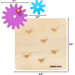 Educators Resource Spark & Wow Spinny Gears - Vibrant Wooden Gear Puzzle* Puzzles|Preschool Education Toys & Activities