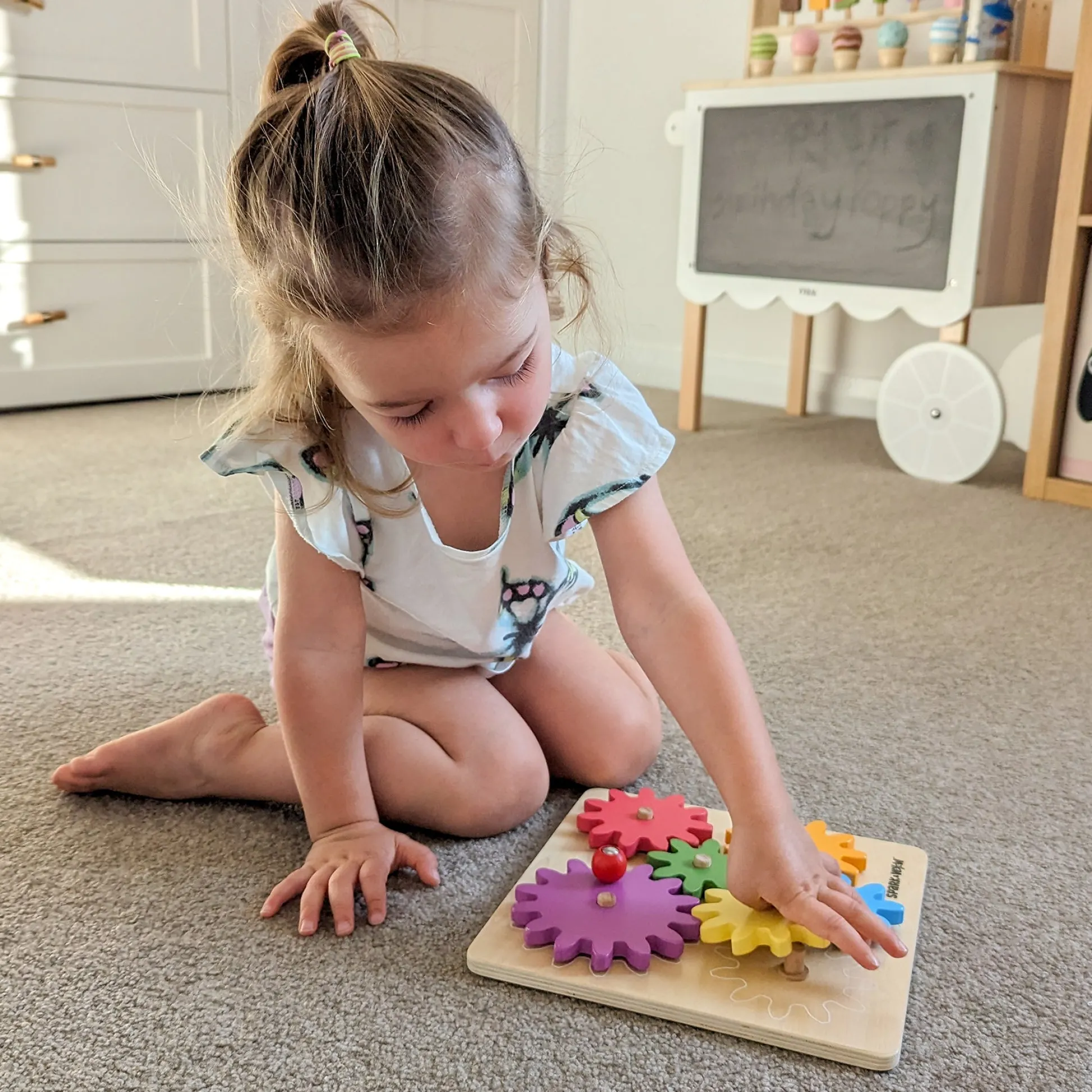 Educators Resource Spark & Wow Spinny Gears - Vibrant Wooden Gear Puzzle* Puzzles|Preschool Education Toys & Activities