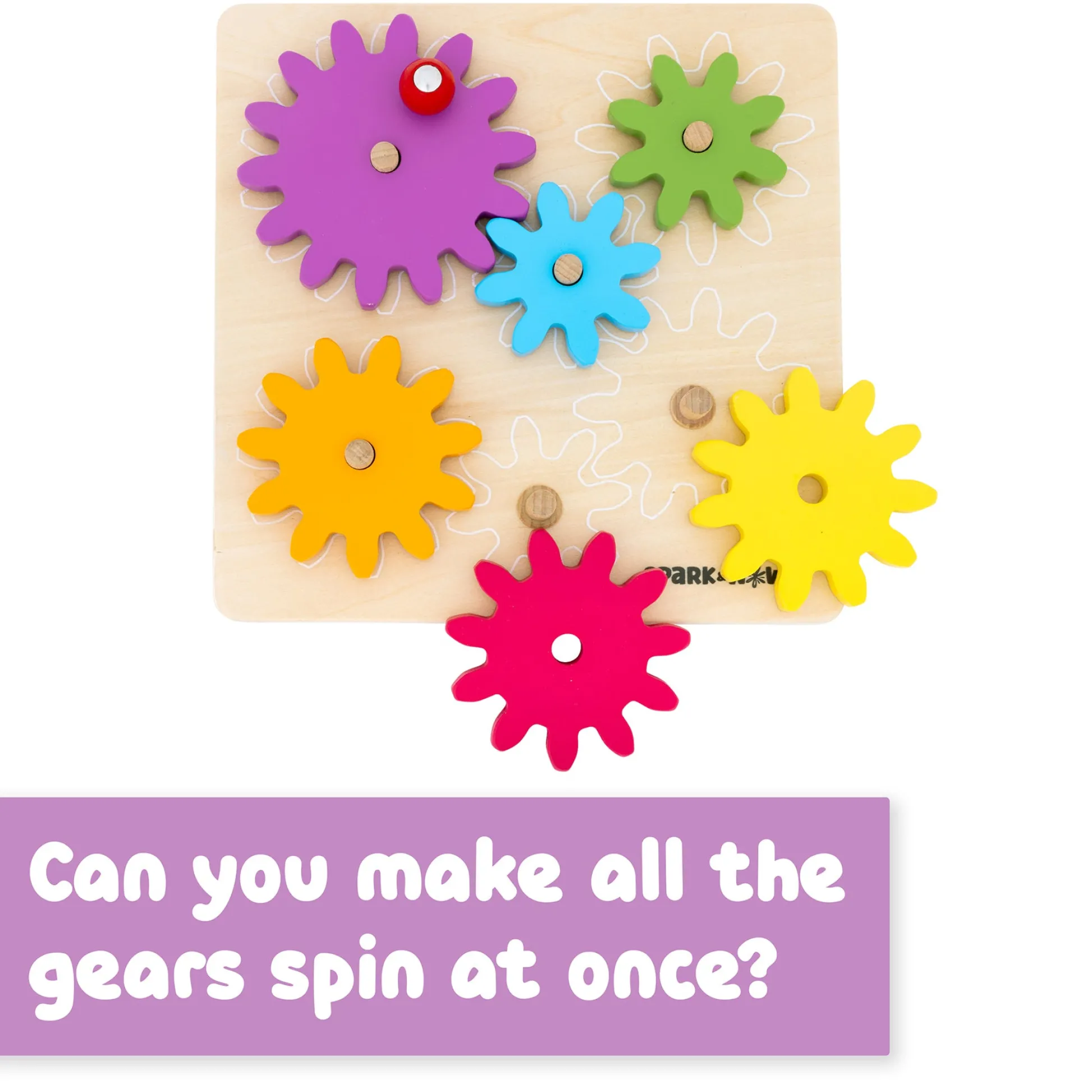 Educators Resource Spark & Wow Spinny Gears - Vibrant Wooden Gear Puzzle* Puzzles|Preschool Education Toys & Activities