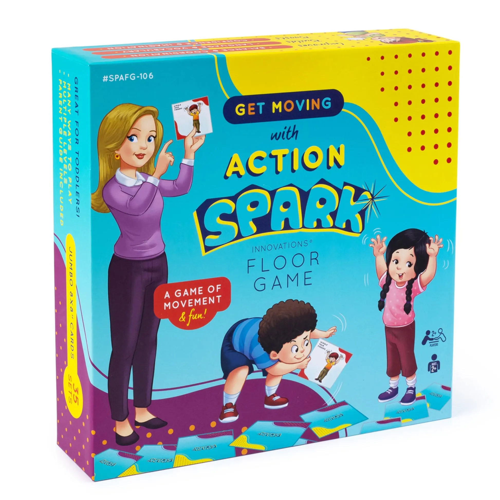 Educators Resource Spark Innovations Action Cards - SPARK Floor Game - Colorful Verb Mastery* Toddler & Preschool Games & Puzzles