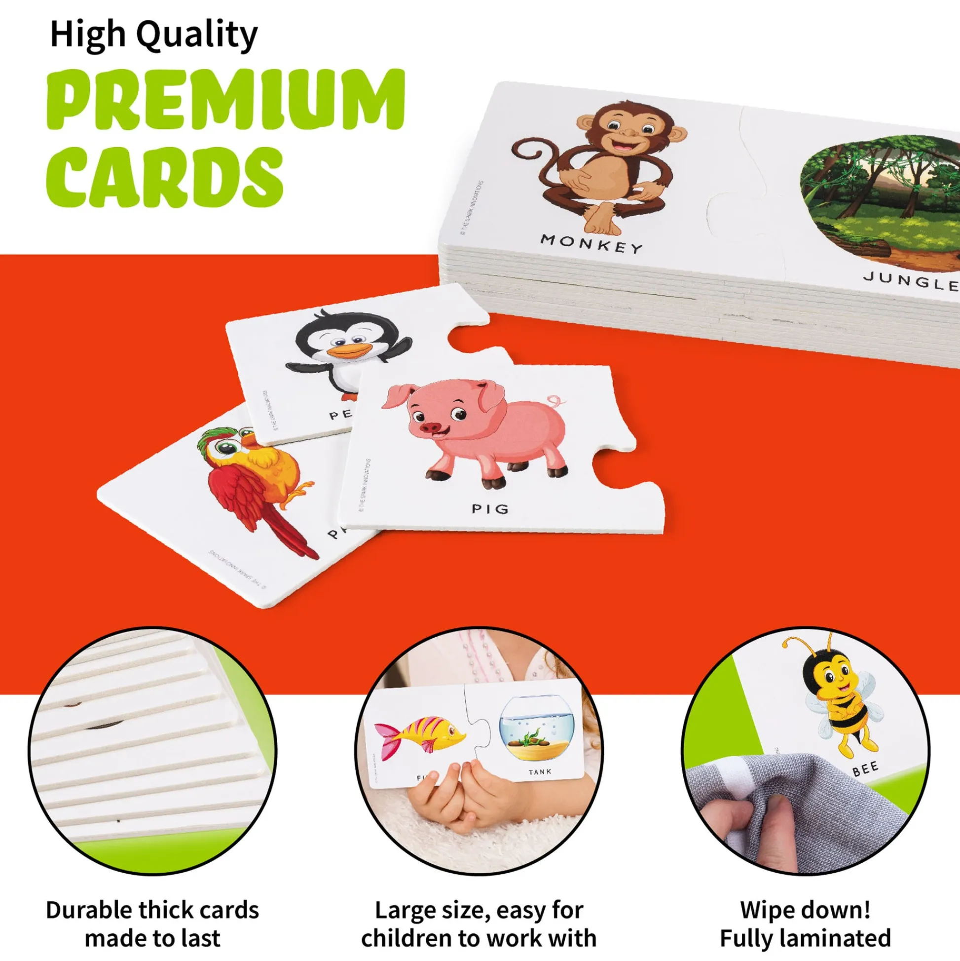 Educators Resource Spark Innovations Animal Home and Habitat Matching Puzzle - Colorful Educational Toy* Puzzles
