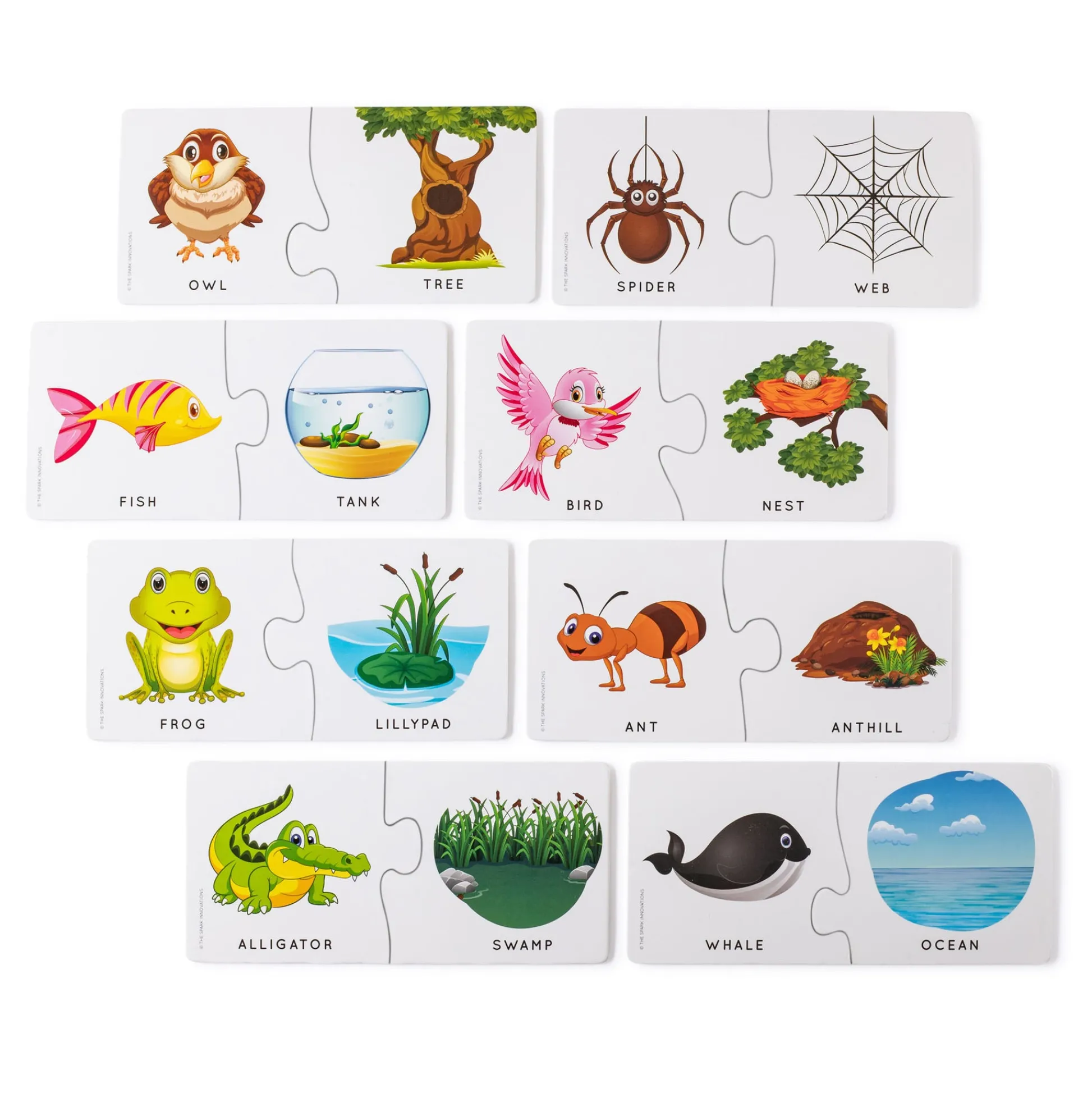 Educators Resource Spark Innovations Animal Home and Habitat Matching Puzzle - Colorful Educational Toy* Puzzles