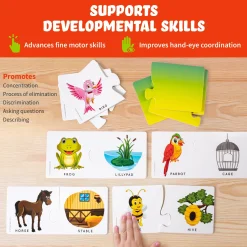 Educators Resource Spark Innovations Animal Home and Habitat Matching Puzzle - Colorful Educational Toy* Puzzles