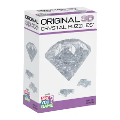 AreYouGame Sparkling Gem 3D Crystal Diamond Puzzle - Clear, 43 Pieces* Puzzles